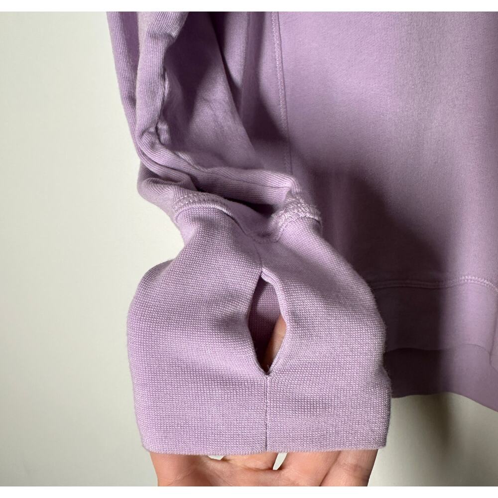 Sweaty Betty Pastel Lavender After Class Longline Sweatshirt Organic Cotton Sz M - Picture 11 of 11